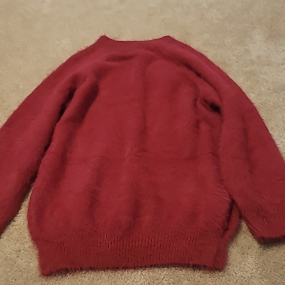 Burgundy red sweater dress